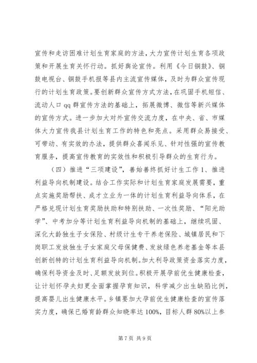 乡镇年度人口和计划生育工作要点.docx