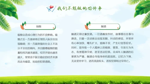 清新蓝天草地宝剑与少年男生特别主题班会PPT