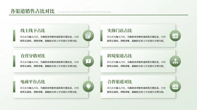 绿色商务风6项列表PPT单页