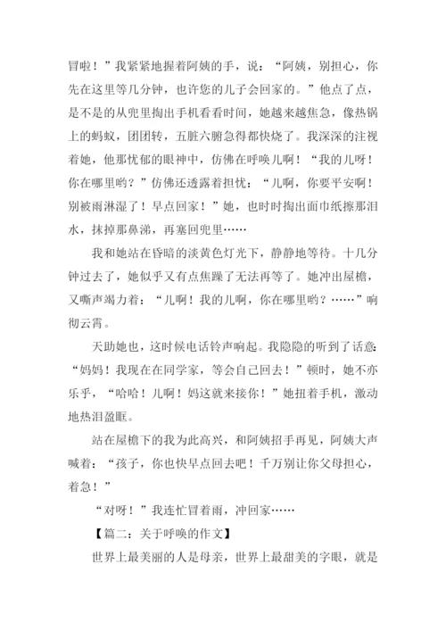 关于呼唤的作文.docx