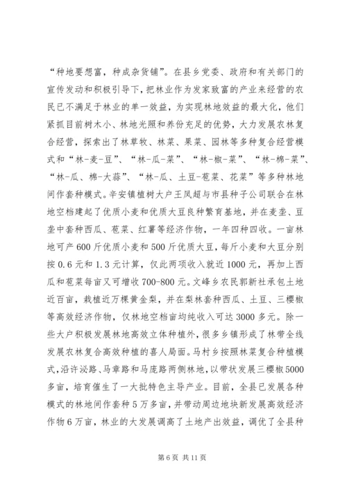 关于XX县大力发展林业生产全面激活农村经济的实践与思考.docx