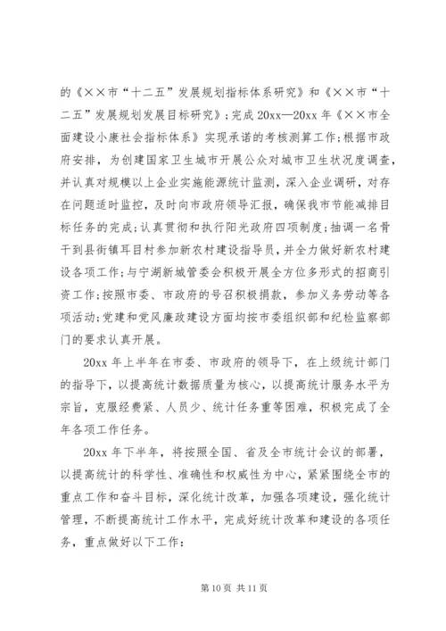 统计局工作总结暨工作计划.docx