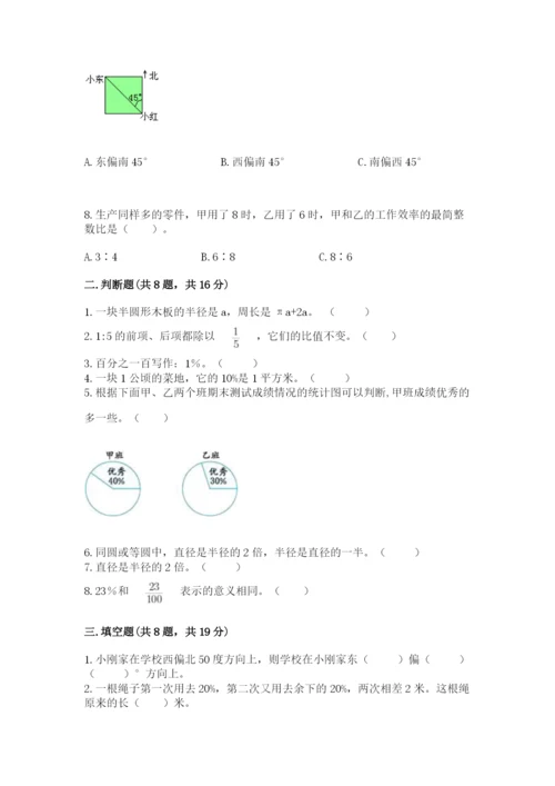 小学数学六年级上册期末测试卷（典型题）word版.docx