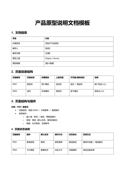 产品原型说明文档