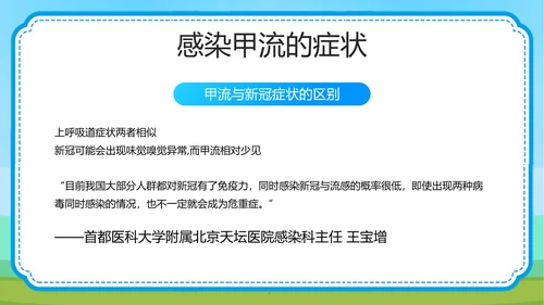 预防甲型流感病毒医学知识PPT模板