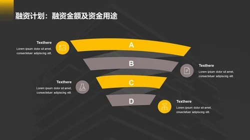 黄色现代商务地产金融商业计划书PPT