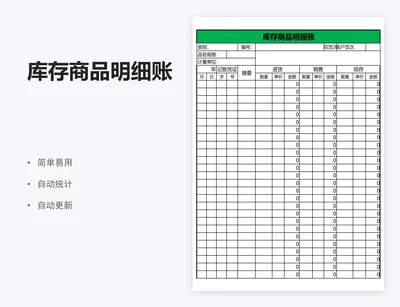 库存商品明细账