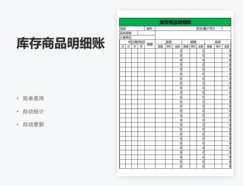 库存商品明细账