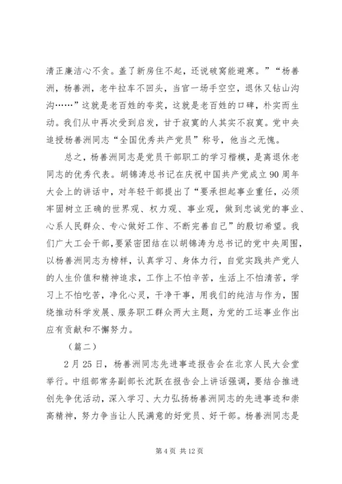 学习杨善洲心得体会两篇.docx