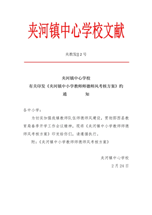 中小学教师师德师风考核方案.docx