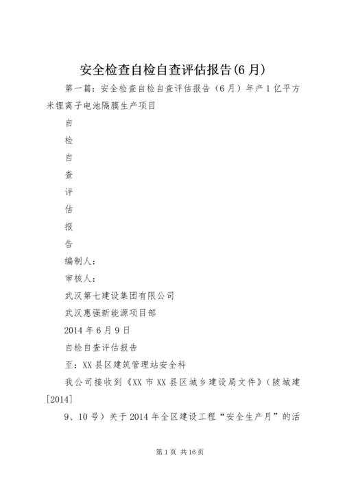 安全检查自检自查评估报告(6月)精编.docx
