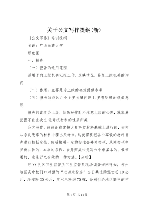 关于公文写作提纲(新) (5).docx