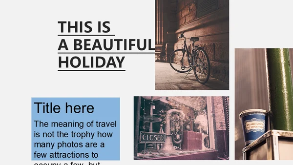 旅游摄影旅行画册通用PPT模板