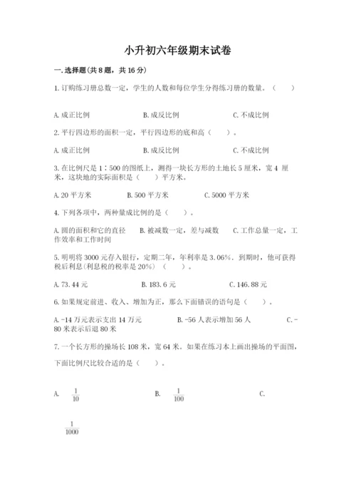 小升初六年级期末试卷（夺冠系列）.docx