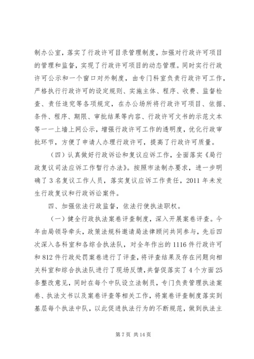 城管局依法行政自查情况报告.docx