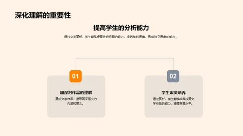 深化文学赏析教学