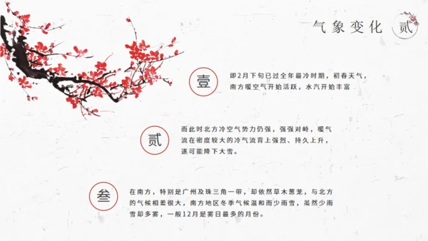 大雪季气中国风通用PPT模板