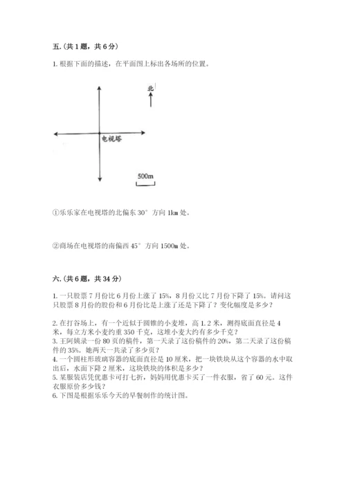 人教版数学六年级下册试题期末模拟检测卷附参考答案【b卷】.docx