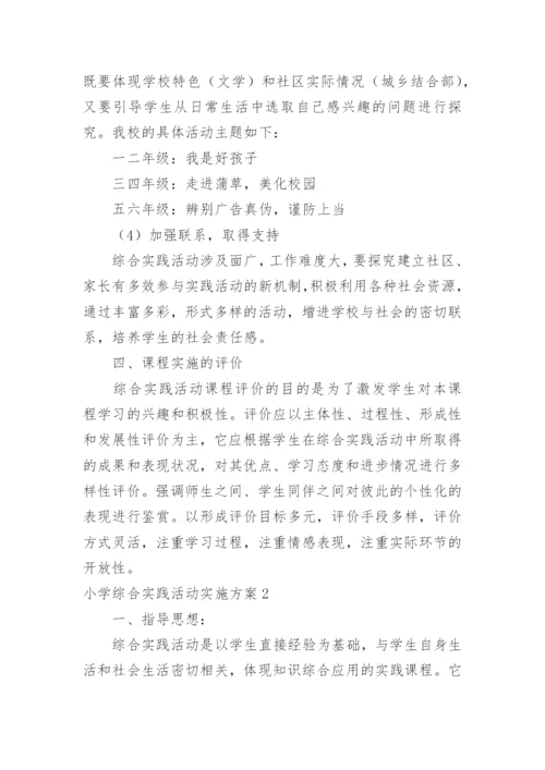 小学综合实践活动实施方案.docx