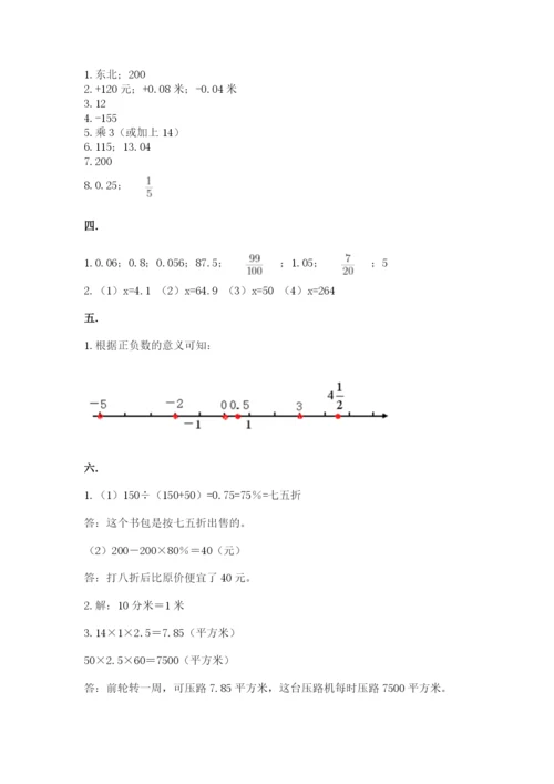 小学六年级升初中模拟试卷精品【预热题】.docx