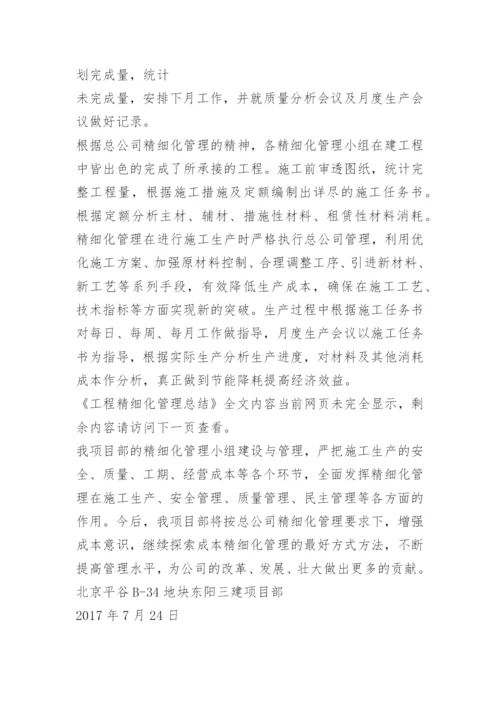 工程精细化管理总结.docx