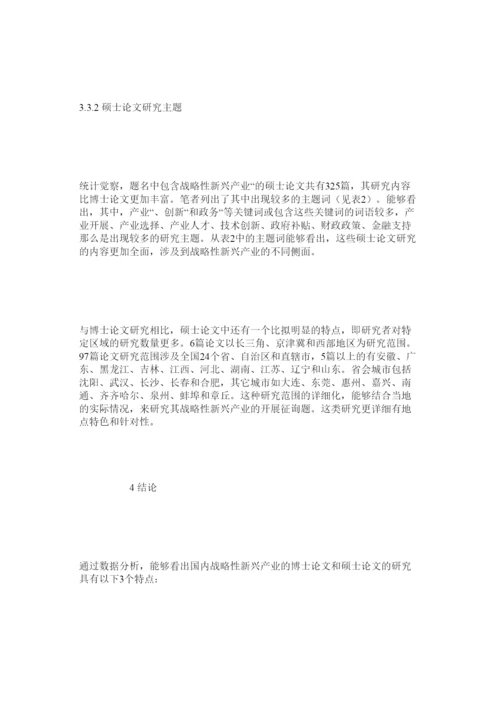 【精编】国内战略性新兴产业博硕士论文计量分析精选.docx