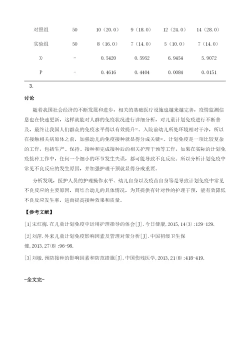 分析计划免疫中常见不良反应的原因及护理对策.docx