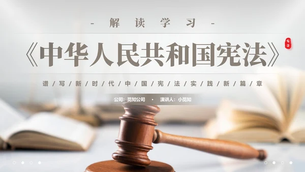 灰色简约商务企业法律知识培训国家宪法日解读学习培训活动PPT模板