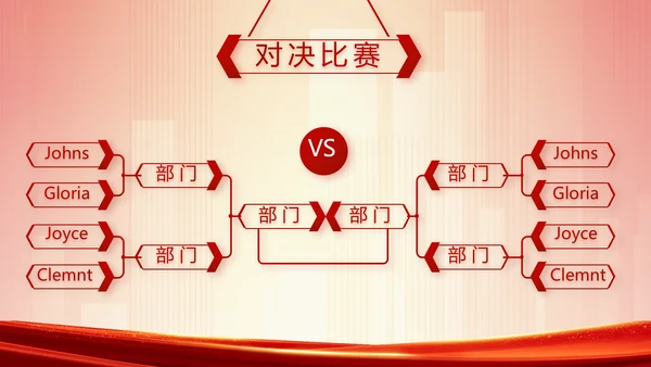 红色大气业绩启动大会战略合作策划PPT模板
