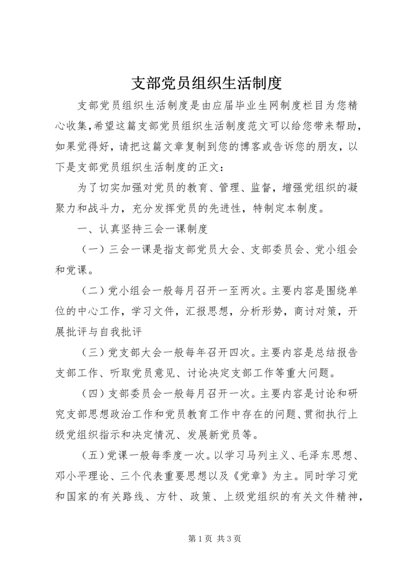 支部党员组织生活制度.docx