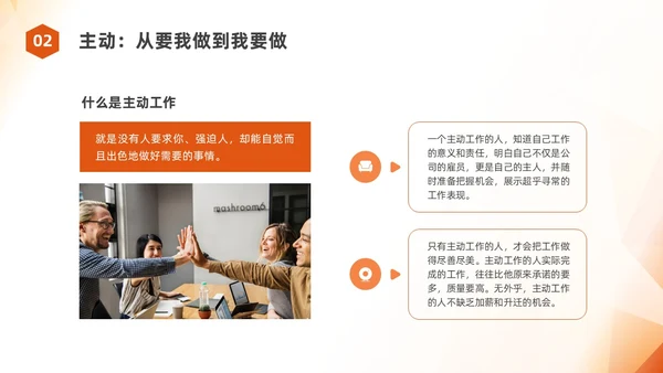 橙色简约员工职业素养培训企业培训PPT课件