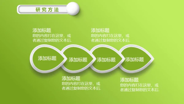 嫩绿清新微立体小花毕业答辩通用PPT模板
