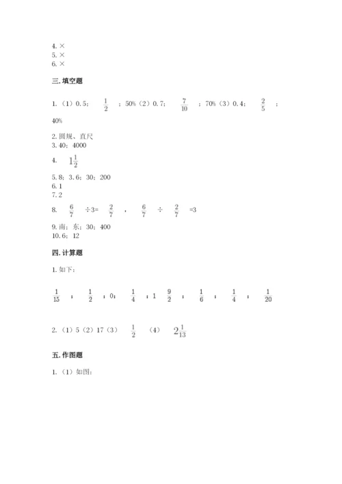 2022六年级上册数学期末测试卷及完整答案（全优）.docx