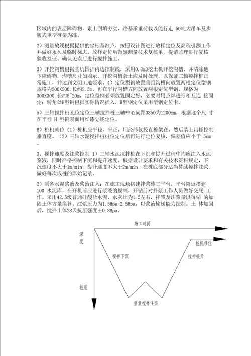 三轴搅拌桩施工工艺及质量问题防治措施