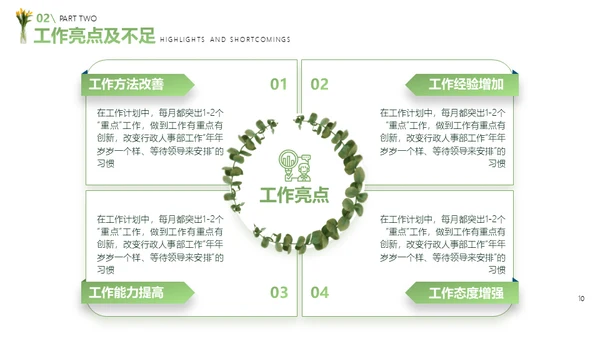 春天的花束简洁干净的通用汇报PPT模板