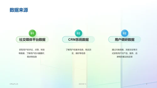彩色创意酷炫社交媒体数据分析PPT模板