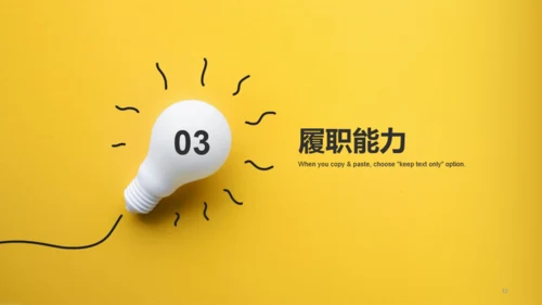 黄色创意竞聘述职PPT模板