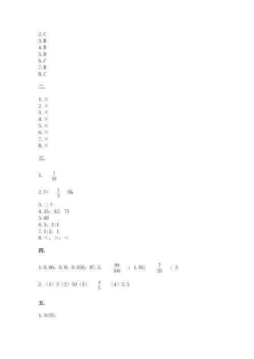 小学六年级下册数学摸底考试题（名师推荐）.docx