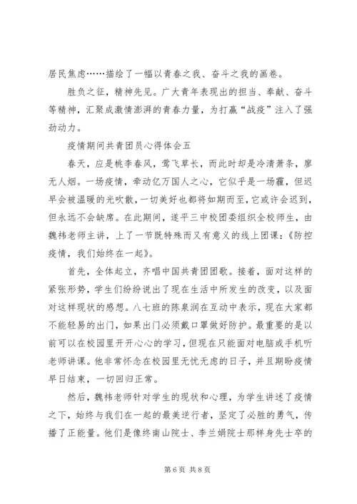 疫情期间共青团员心得体会.docx