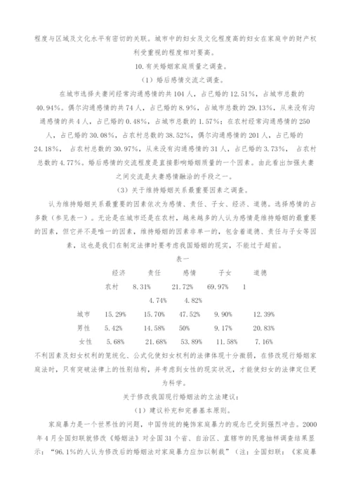 妇女婚姻家庭条文与法律实践差距之实证调查与分析-1.docx