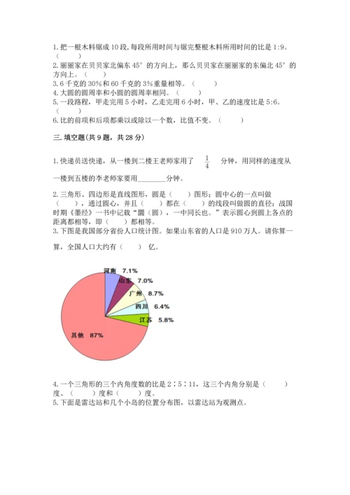 人教版六年级上册数学期末测试卷及答案（基础+提升）.docx