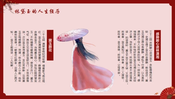 《红楼梦》林黛玉人物特点介绍通用PPT模板