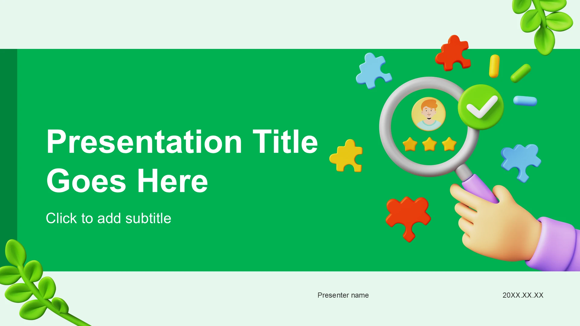 绿色卡通风职业规划书PPT