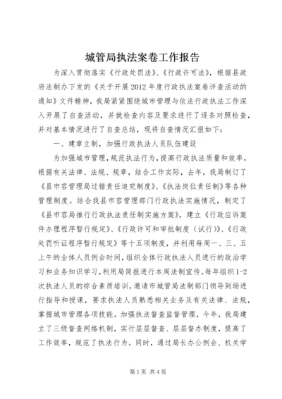 城管局执法案卷工作报告.docx