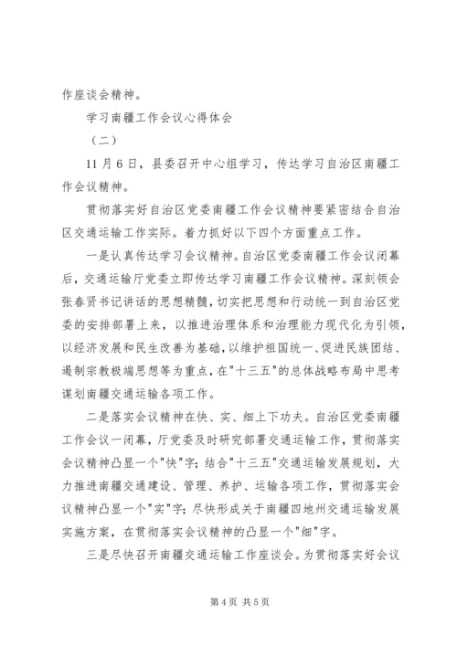 学习南疆工作会议心得体会.docx