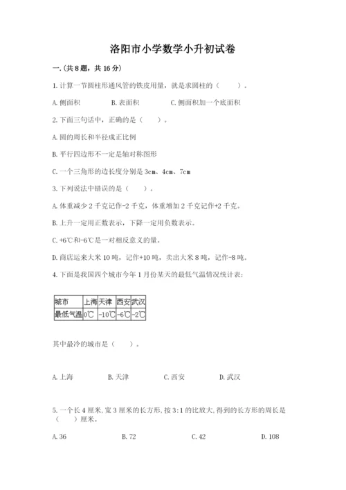 洛阳市小学数学小升初试卷（模拟题）.docx