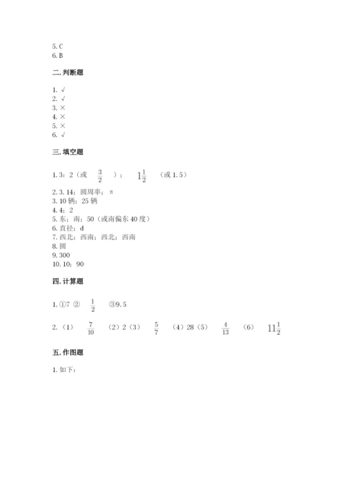 人教版六年级上册数学期末测试卷（夺冠系列）word版.docx