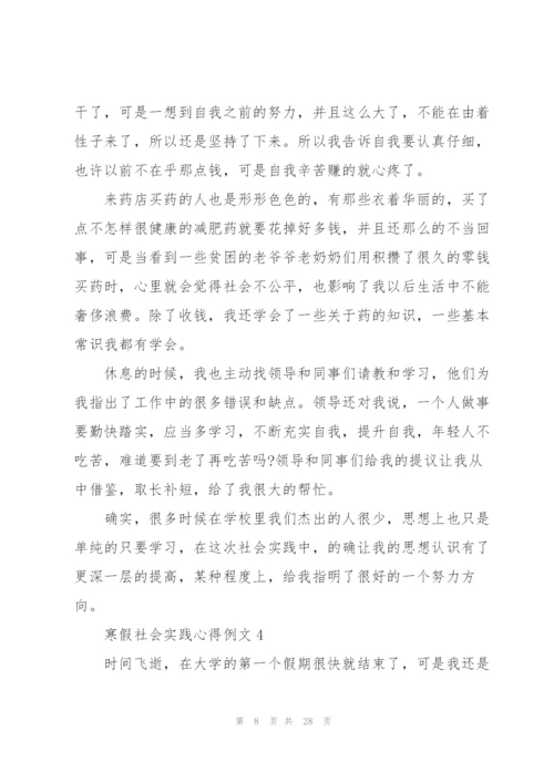 寒假社会实践心得例文10篇.docx