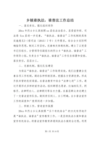 乡镇谁执法，谁普法工作总结.docx