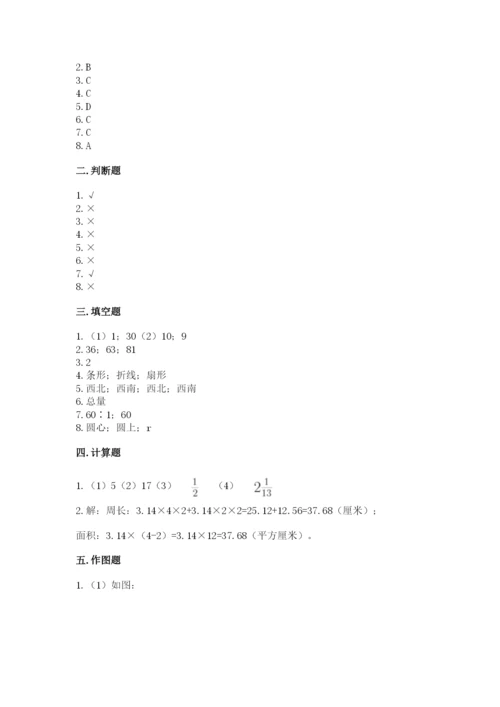 2022人教版六年级上册数学期末卷及答案（名校卷）.docx